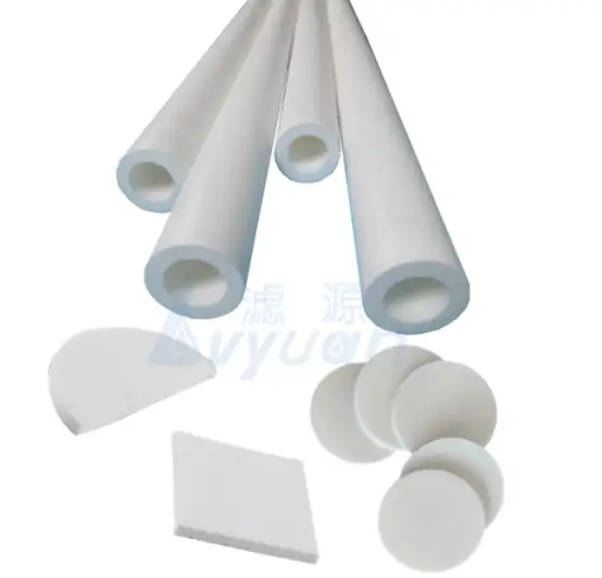 What is HDPE Sintered Filter? 7 The HDPE sintered filter it is manufactured by a special sintering process, in which the granules of plastic are heated until their surfaces soften, and fuse at the contact faces, while retaining more or less their original shape. The shaped body created thus has open continuous pores, whose size and number depends on the sintering conditions and the size of the polymer particles selected uploads/lyfilter.com/images/16269394349245.png Material: HDPE High molecular weight polyethylene powder Features : Large porosity, good blocking effect of large particles, large flow rate, strong stain resistance Application:They are widely used in laboratory solid-liquid separation, medical and pharmaceutical equipment, automatic industry devices, and water filtration systems Characteristics: Uniform pore size distribution, strong acid and alkali resistance, high temperature resistance, good mechanical properties, and strong resistance to organic solvents. The production of large-scale water treatment equipment can adopt automatic or manual backflushing and slag removal method, solid particles can be recovered by dry slag removal, without frequent replacement of filter elements, and can be automated cleaning