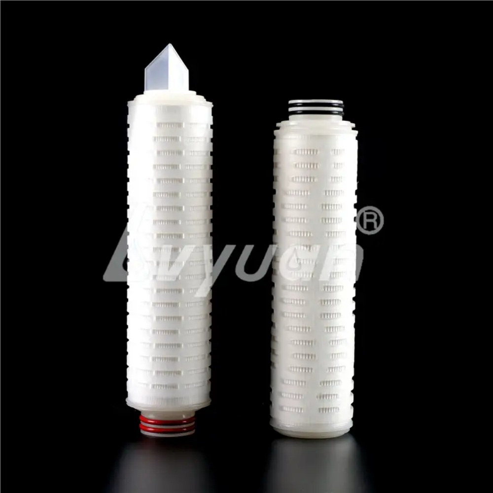222/226/フラット/フィン/DOE PP PTFE PVDF プリーツ カートリッジ窒素ガス フィルター